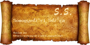 Somogyvári Sára névjegykártya